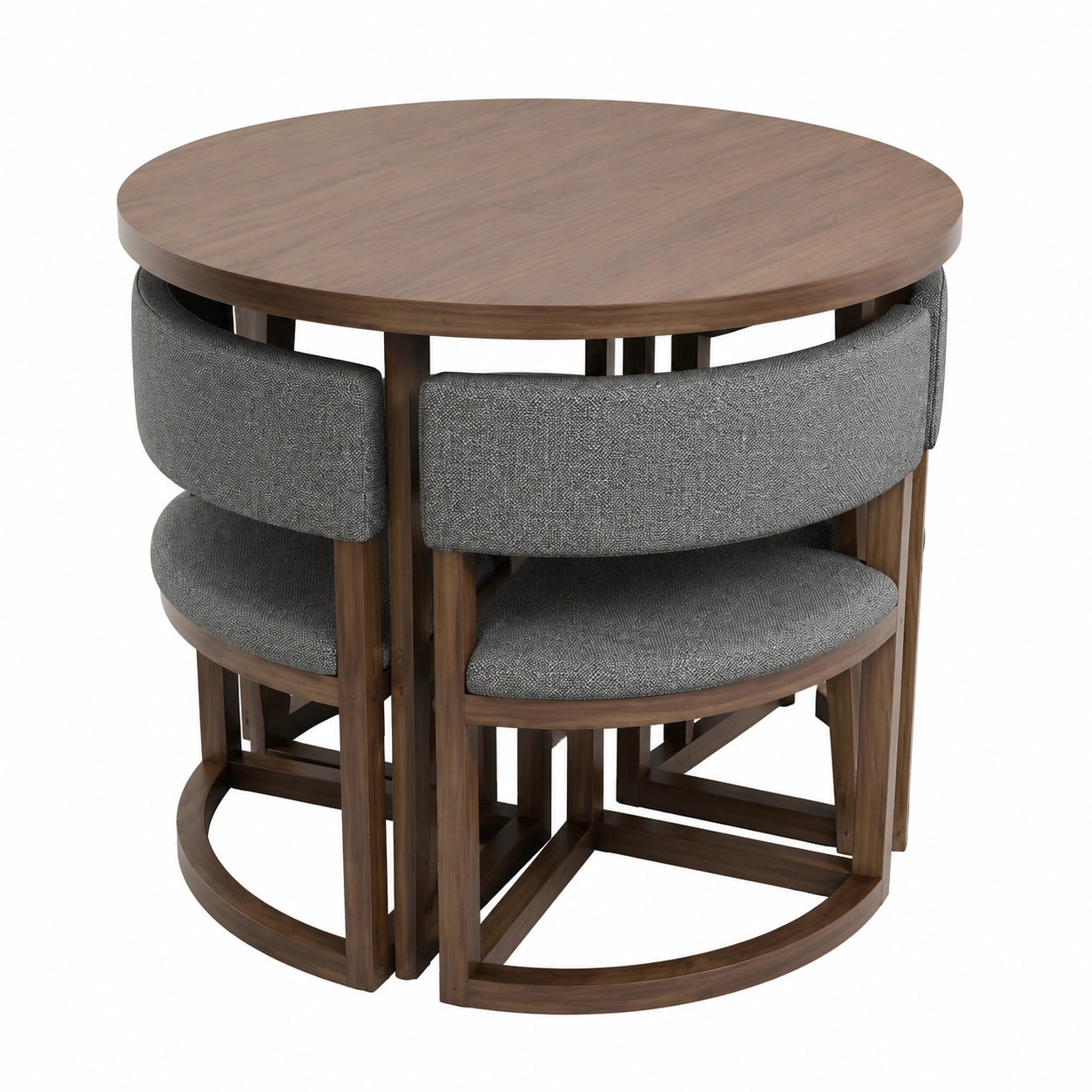 Essgruppe 5-teilig mit Metallgestell, ideal für kleine Räume und Küchen, modernes und platzsparendes Design