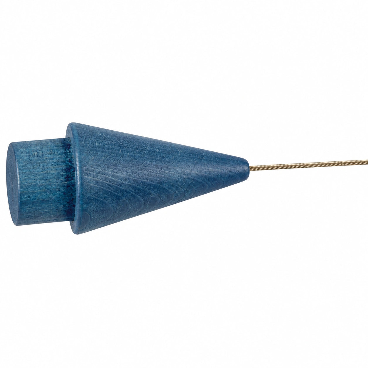 Bestlivings Seilspanngarnitur 5m Wandbefestigung, Holz Kegel Blau, Draht für Gardinen & Deko