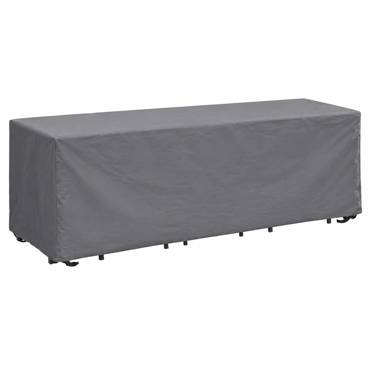 Wasserdichte Schutzabdeckung für Gartenmöbel, UV-beständig, 310x180x95 cm, robust und rechteckig, ideal für große Möbelsets, grau