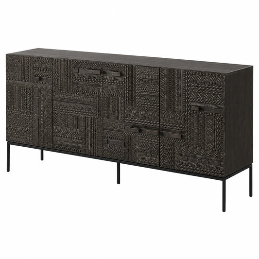 Retro-Sideboard aus Massivholz, moderner Eingangstisch, ideal für Wohnzimmer und Hotels, 120x44x85cm