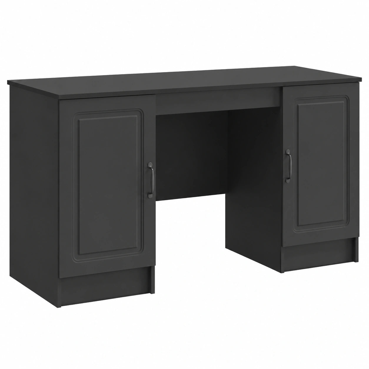 Moderner Schreibtisch mit Regal in Schwarz – Viel Stauraum und langlebig