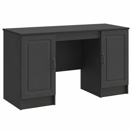 Moderner Schreibtisch mit Regal in Schwarz – Viel Stauraum und langlebig